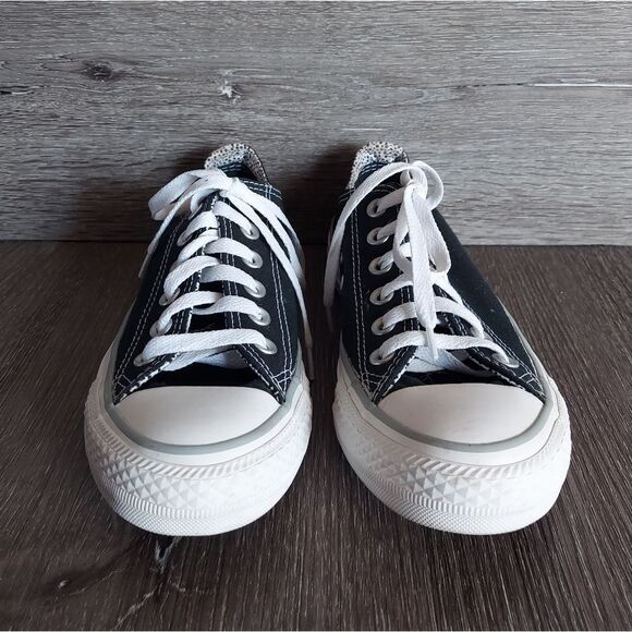 Converse Black and White Women's Sneakers - Picture 2 of 8